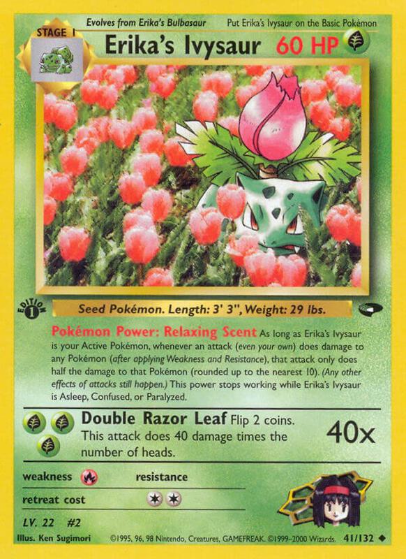 Erika's Ivysaur Pokemon card from Gym Challenge