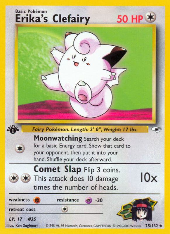Erika's Clefairy Pokemon card from Gym Heroes