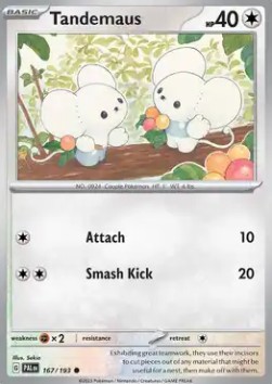 Tandemaus Pokemon card from Paldea Evolved