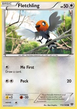 Fletchling Pokemon card from XY