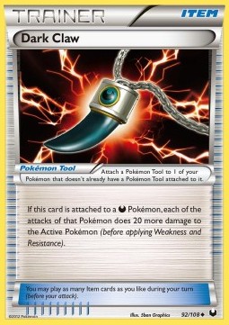 Dark Claw Pokemon card from Dark Explorers