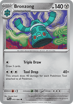 Bronzong Pokemon card from Phantasmal Flames