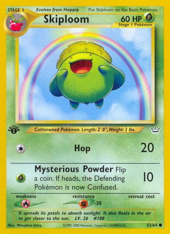Skiploom Pokemon card from Neo Revelation