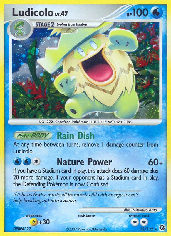 Ludicolo Pokemon card from Secret Wonders