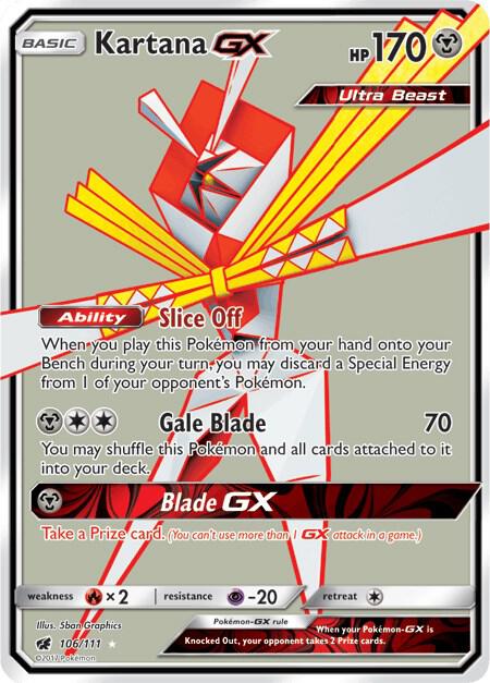 Kartana GX (Full Art) Pokemon card from SM - Crimson Invasion