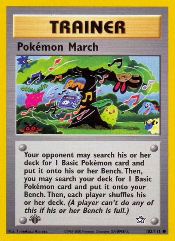 Pokemon March Pokemon card from Neo Genesis