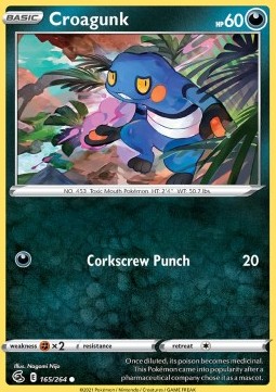 Croagunk Pokemon card from Fusion Strike