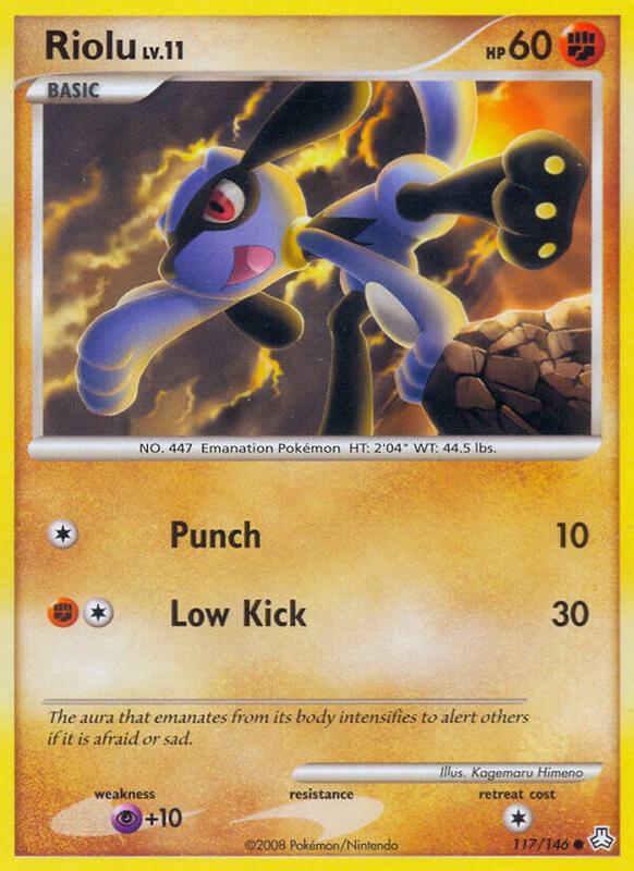 Riolu Pokemon card from Legends Awakened