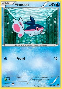 Finneon Pokemon card from Phantom Forces