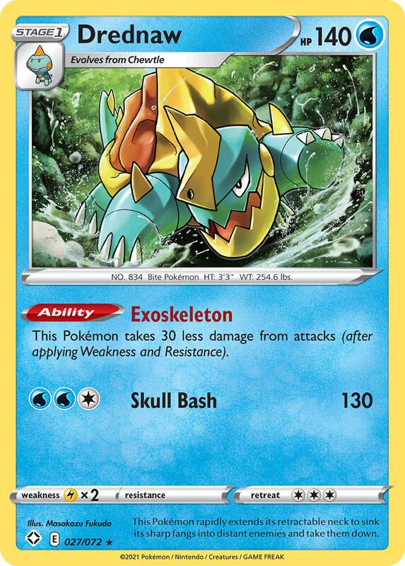 Drednaw Pokemon card from Shining Fates