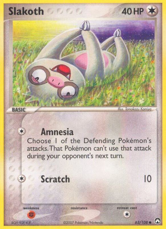 Slakoth Pokemon card from Power Keepers