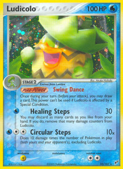 Ludicolo Pokemon card from EX Deoxys
