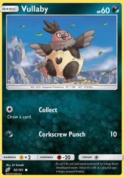 Vullaby Pokemon card from Team Up