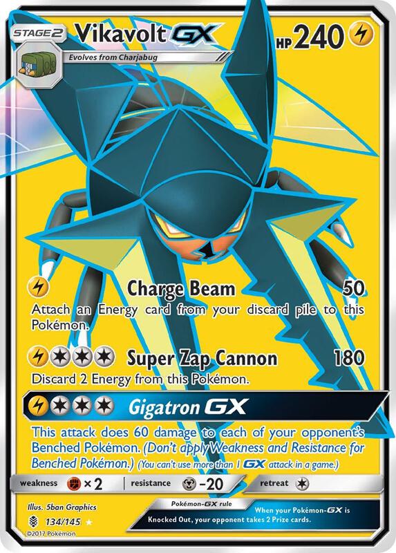 Vikavolt GX (Full Art) Pokemon card from SM - Guardians Rising