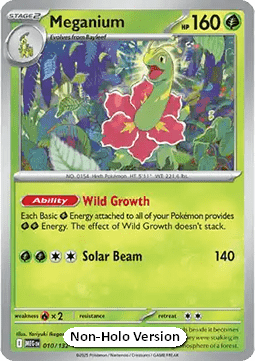 Meganium Pokemon card from Mega Evolution Additionals