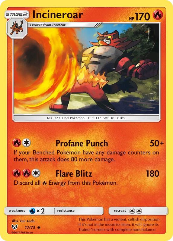 Incineroar Pokemon card from Shining Legends