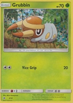 Grubbin Pokemon card from McDonalds Collection 2017