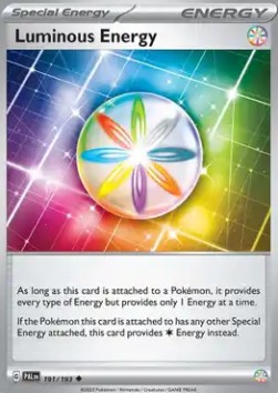 Luminous Energy Pokemon card from Paldea Evolved