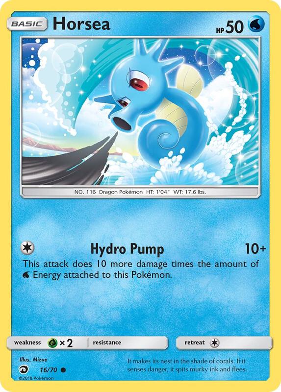 Horsea (16) Pokemon card from Dragon Majesty