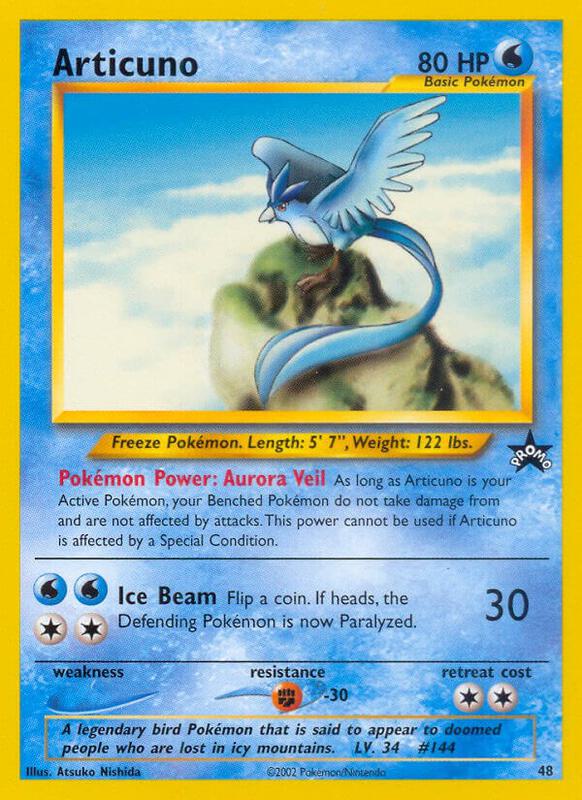 Articuno (48) Pokemon card from WoTC Promo