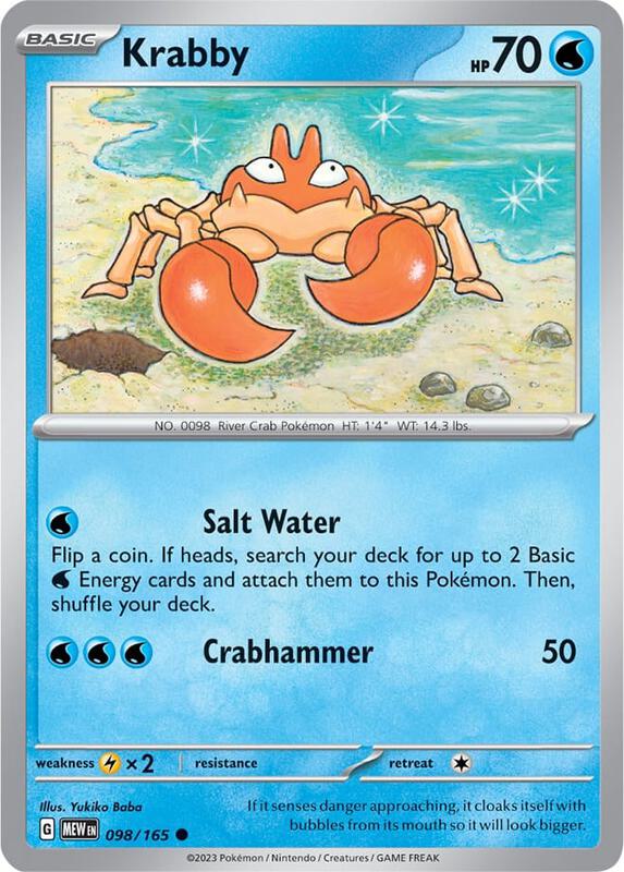 Krabby Pokemon card from SV: