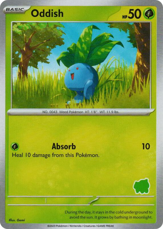 Oddish Pokemon card from My First Battle