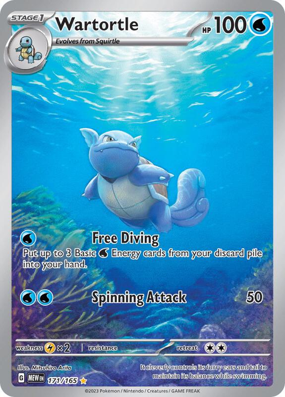 Wartortle Pokemon card from SV: Scarlet & Violet 151