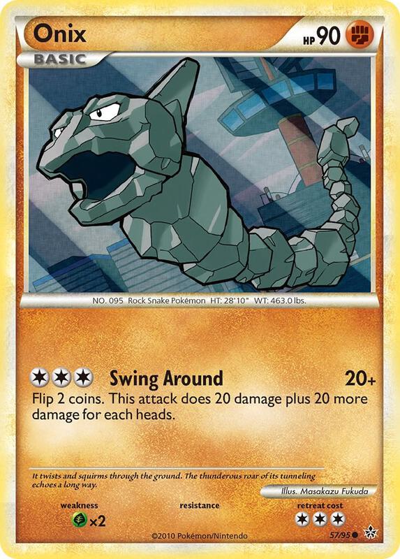 Onix (57) Pokemon card from Unleashed