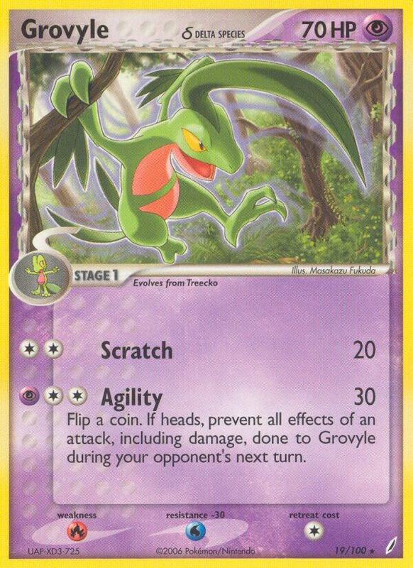 Grovyle (Delta Species) Pokemon card from Crystal Guardians