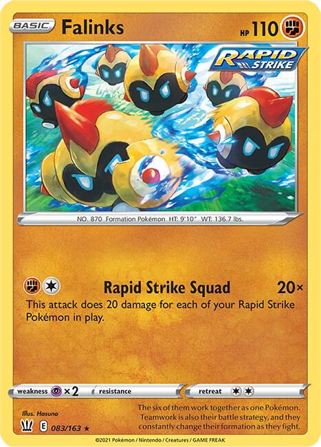 Falinks Pokemon card from SWSH05: Battle