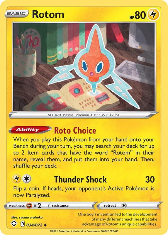 Rotom Pokemon card from Shining Fates