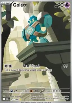 Golett Pokemon card from Black Bolt