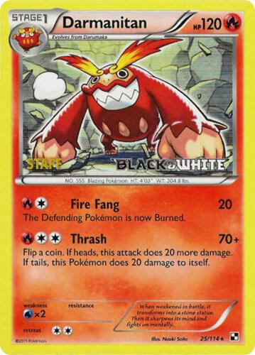 Darmanitan Pokemon card from Black and White Promos