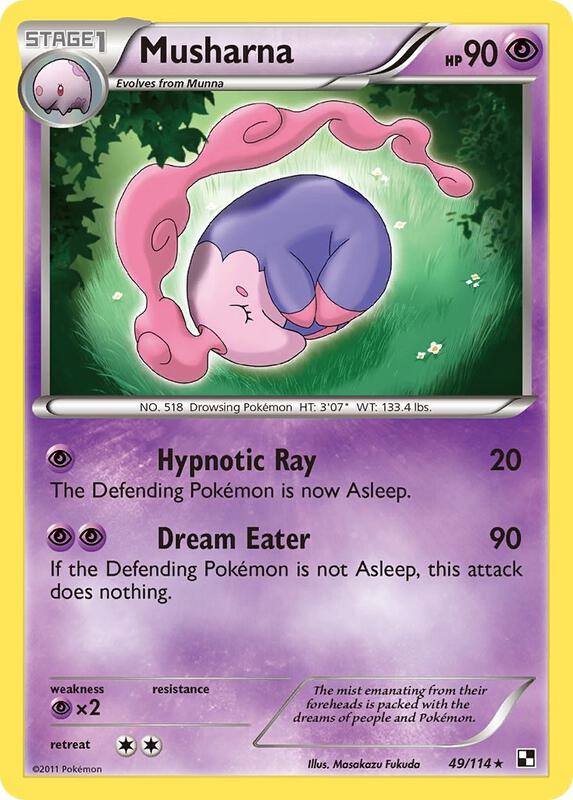 Musharna Pokemon card from Black and White