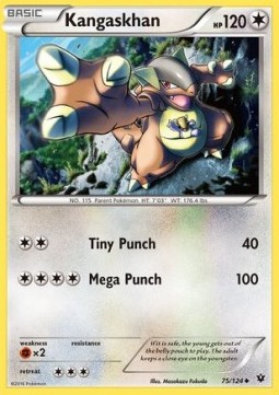 Kangaskhan Pokemon card from Fates Collide