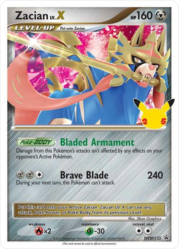 Zacian LV. X - SWSH135 Pokemon card from SWSH: Sword & Shield Promo Cards