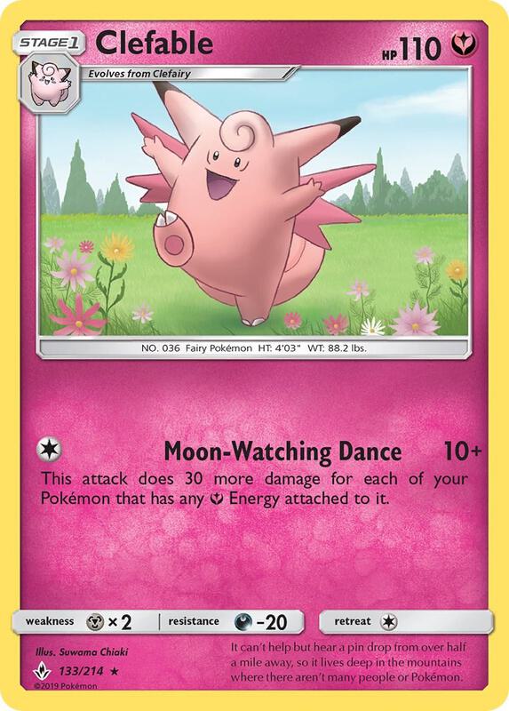 Clefable Pokemon card from SM - Unbroken Bonds