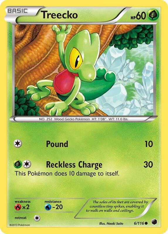 Treecko Pokemon card from Plasma Freeze