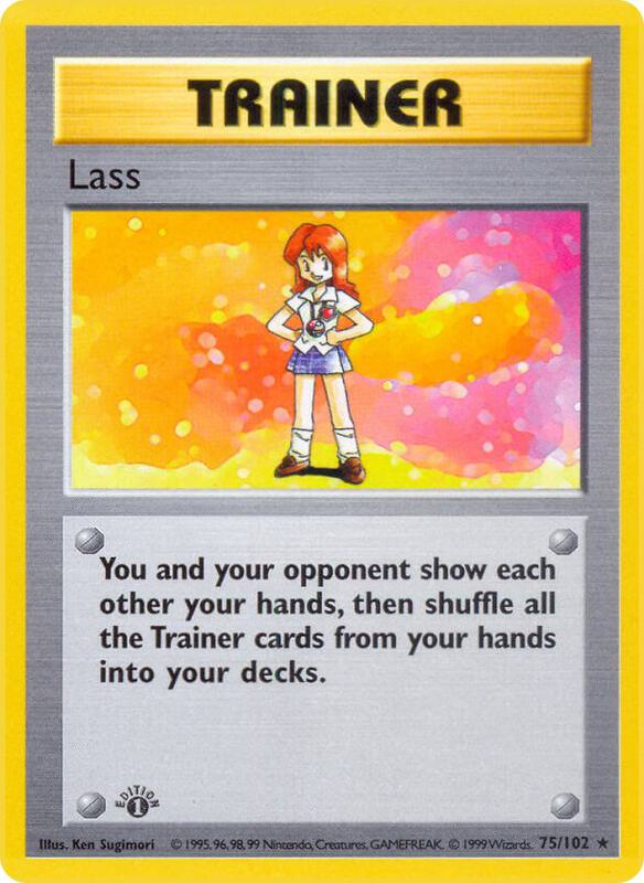 Lass Pokemon card from Base Set (Shadowless)