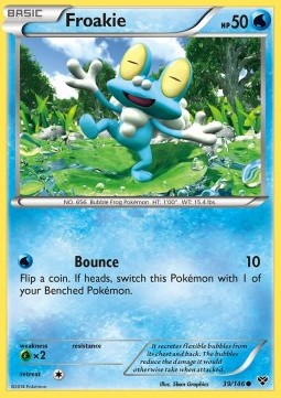 Froakie Pokemon card from XY