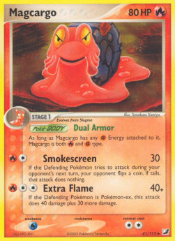 Magcargo Pokemon card from EX Unseen Forces