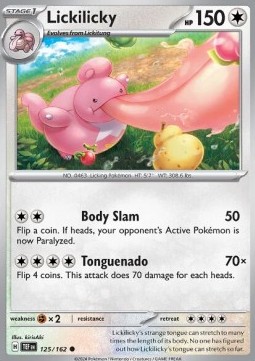 Lickilicky Pokemon card from Temporal Forces