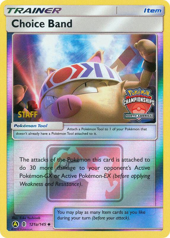 Choice Band - 121a/145 (North America Championships) [Staff] Pokemon card from League & Championship Cards