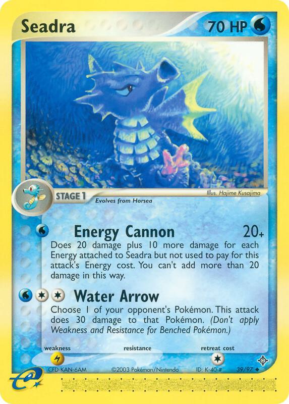 Seadra Pokemon card from Dragon