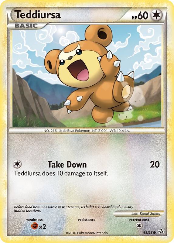 Teddiursa Pokemon card from Unleashed