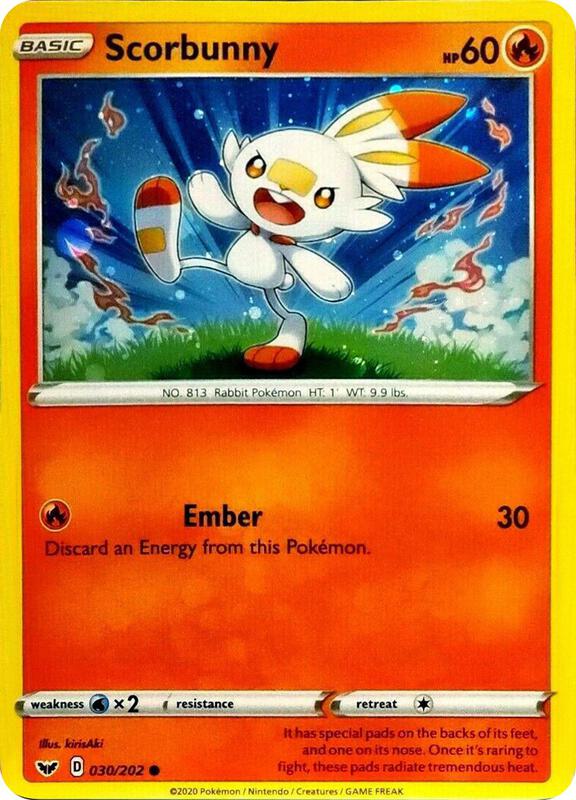 Scorbunny Pokemon card from Blister Exclusives