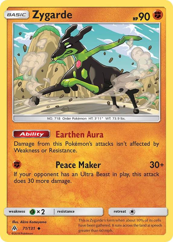 Zygarde (71) Pokemon card from SM - Forbidden Light