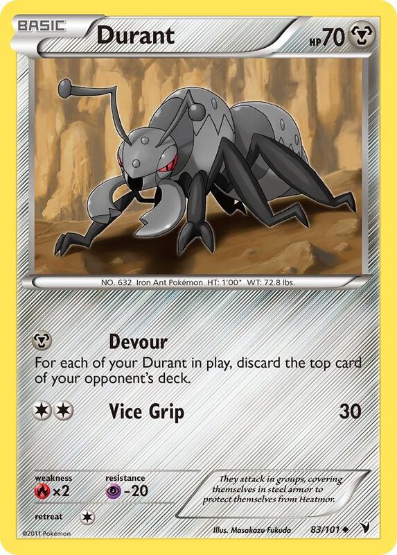 Durant Pokemon card from Noble Victories