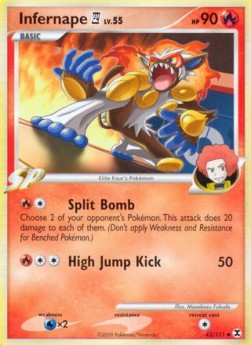 Infernape [4] Lv.55 Pokemon card from Rising Rivals
