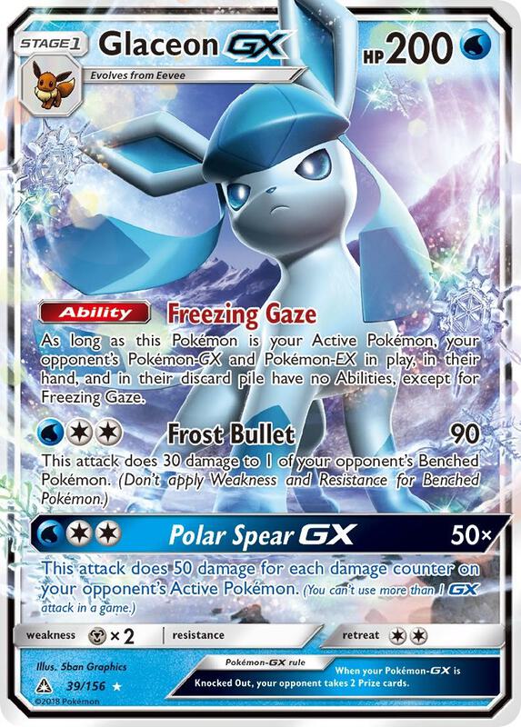 Glaceon GX Pokemon card from SM - Ultra Prism